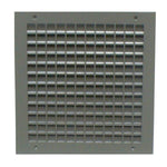 1500A Inverted Split Y Blade Louver with Security Grille