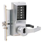 Simplex 8146 Mechanical Pushbutton Mortise Lever Lock, Combination Entry/Passage with Key Override