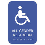 BFM625 ADA All Gender Restroom Sign with Braille, 6″ x 9″