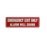 EA-561 Self-Adhesive Door Sign with Lettering "Emergency Exit Alarm Will Sound"