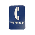 HS-9070-27 ADA Telephone Sign, Blue with Braille, 6" x 9"
