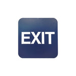 HS-9070-35 ADA Exit Sign, Blue with Braille, 6" x 6"