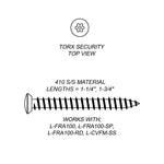 #8 x 1-3/4" Torx Security SMS Screw for Lite Frame