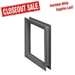 784G Vision Lite Frame for 3/16", 1/4" or 5/16" Glass, 1-3/4" Thick Door