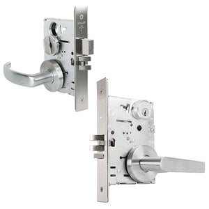 Falcon MA Series Mortise Locks with Gala Sectional Rose Lever Trim
