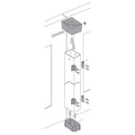 1330-8 Steel Removable Mullion for 8000/9000 Series Rim Exit Devices