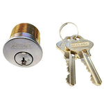 20-001-S123 1-1/4" Mortise Cylinder with Straight Cam, S123 Keyway