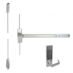25-V-L-BE Surface Vertical Rod Panic Bar Exit Device with Passage Lever