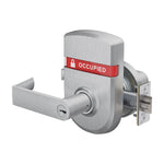 ND52PD RHO (Rhodes) Keyed Privacy Lever Lock with OS-OCC (OCCUPIED/VACANT) Outside Indicator Escutcheon Trim