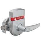 ND50PD ATH (Athens) Entrance/Office Lever Lock with IS-LOC (LOCKED/UNLOCKED) Inside Indicator Escutcheon Trim