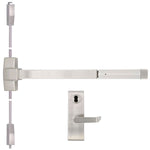 TDE-1000V-L-SFIC Heavy-Duty Surface Vertical Rod Exit Device with Escutcheon Lever Prepped for SFIC