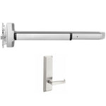 6130-L8 x AU658F Mortise Lock Exit Device with Passage Lever Trim