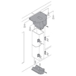 F1300-8 Fire-Rated Steel Mullion for 8000/9000 Series Rim Exit Devices