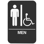 BFM687 ADA Men Restroom Sign with Braille, 6" x 9"